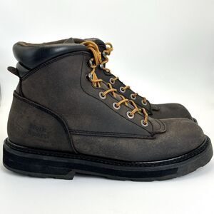 Work n Sport 6” Work Boots Mens Sz 11EE Brown Leather Soft Toe Thorogood Soles